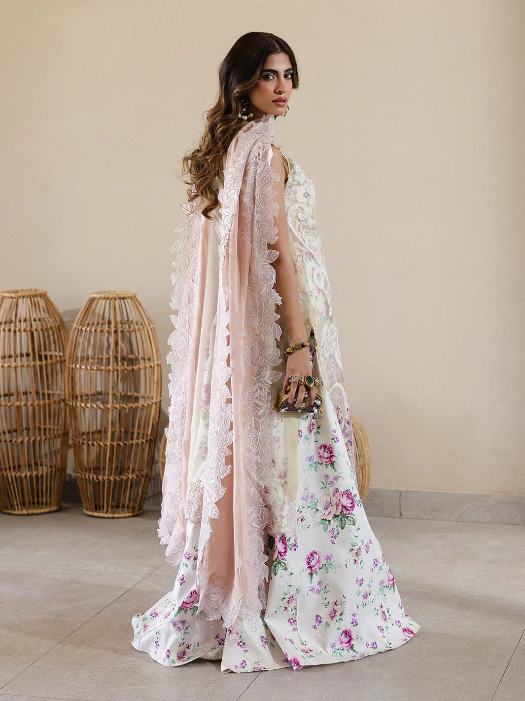 Faiza Faisal Marine Embroidered Luxury Lawn Unstitched 3Pc Suit - ELISHA