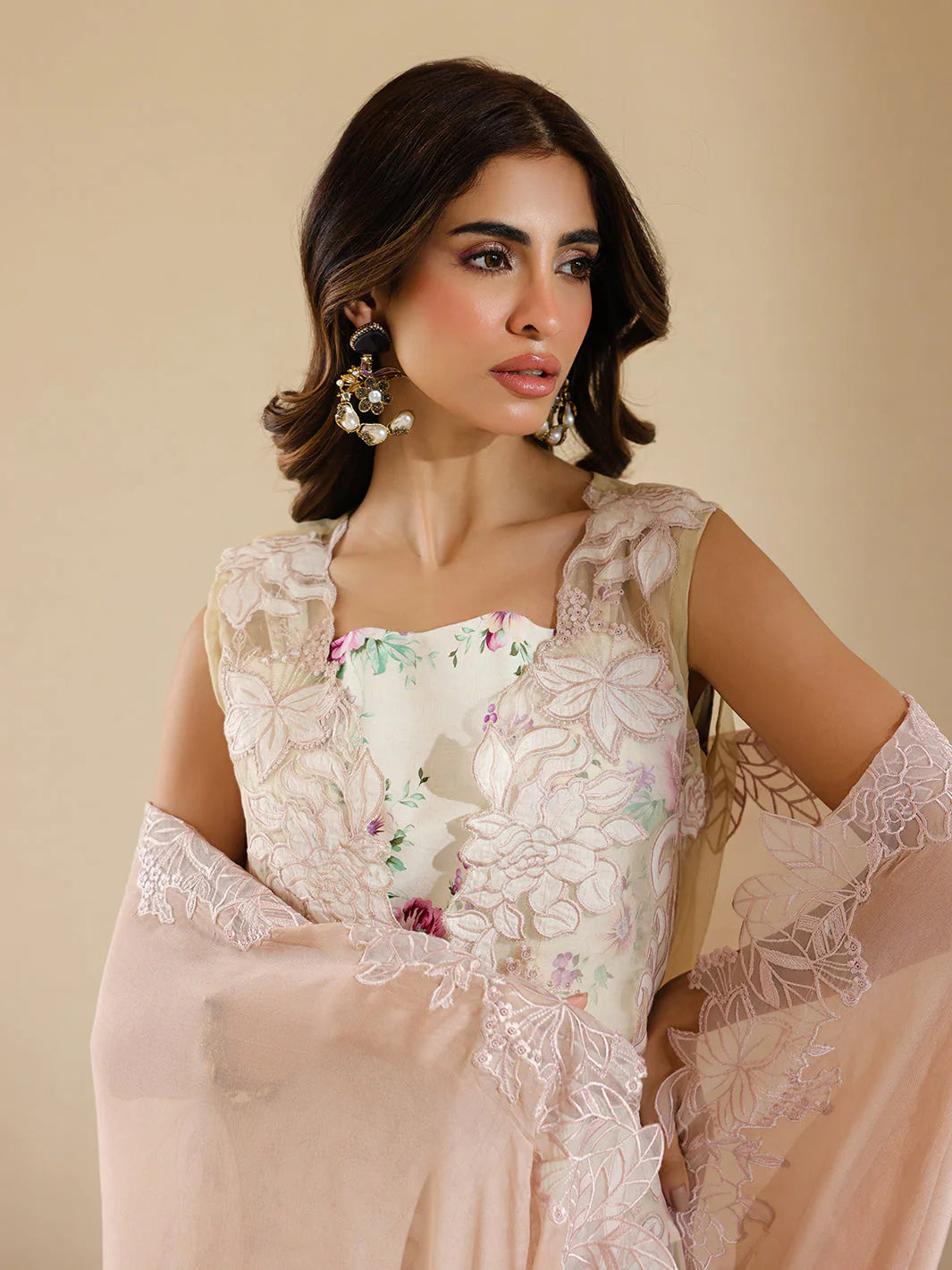 Faiza Faisal Marine Embroidered Luxury Lawn Unstitched 3Pc Suit - ELISHA