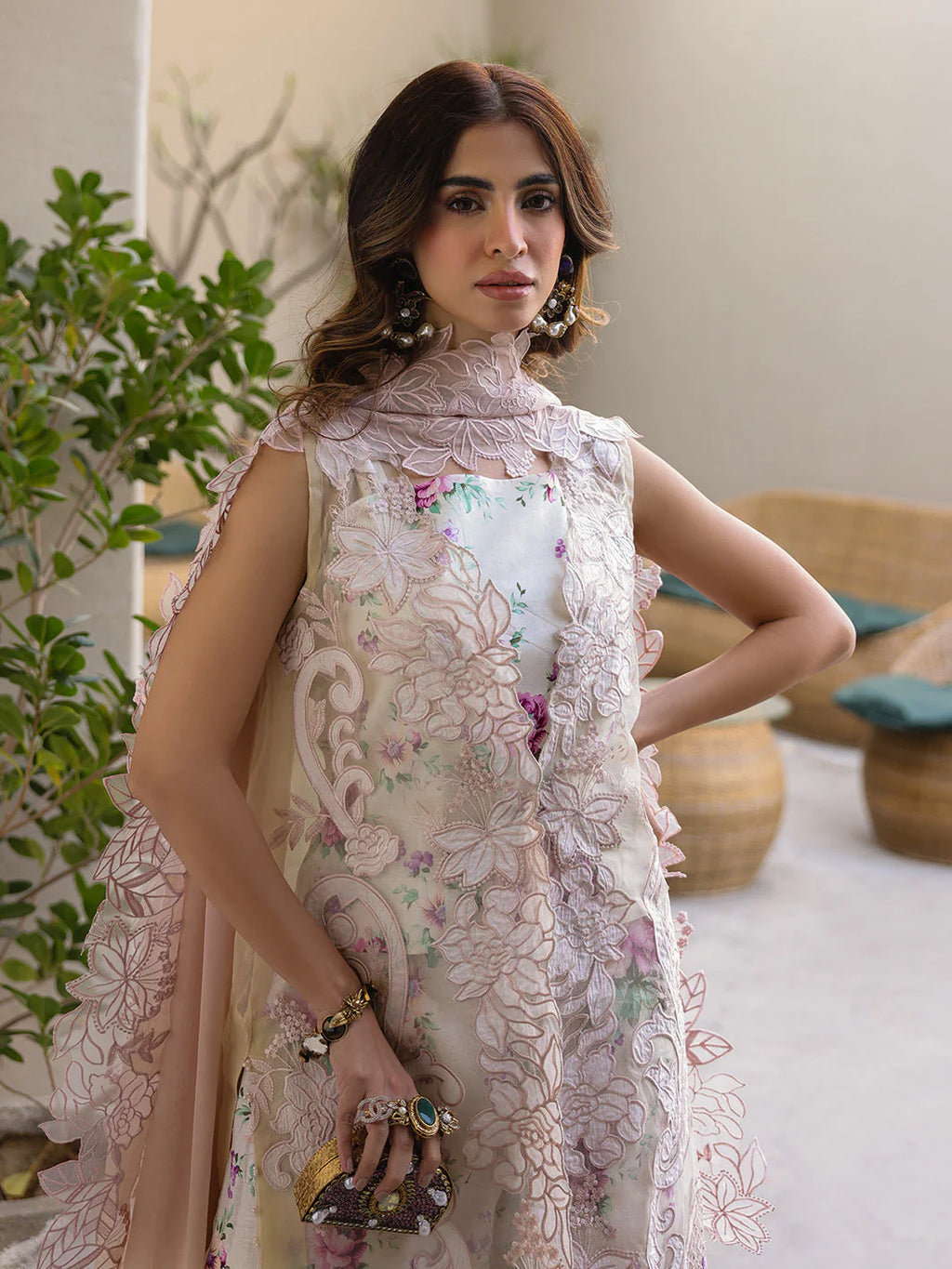 Faiza Faisal Marine Embroidered Luxury Lawn Unstitched 3Pc Suit - ELISHA
