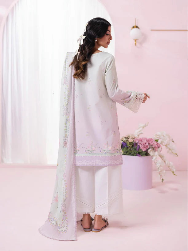 Qalamkar QPrints Embroidered Lawn Unstitched 3Pc Suit EM-01A IVY