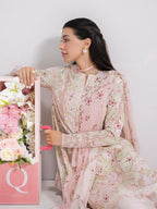 Qalamkar QPrints Embroidered Lawn Unstitched 3Pc Suit EM-03B MIRA