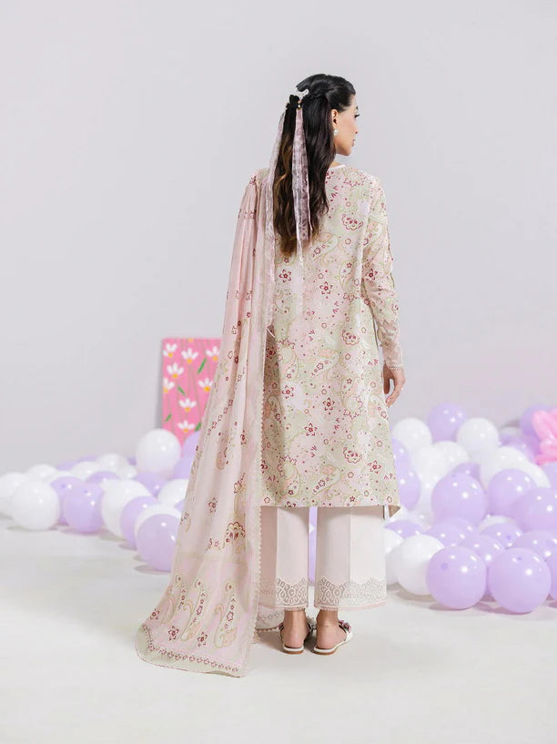 Qalamkar QPrints Embroidered Lawn Unstitched 3Pc Suit EM-03B MIRA
