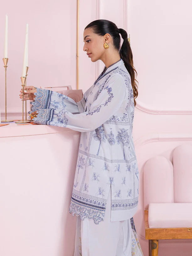 Qalamkar QPrints Embroidered Lawn Unstitched 3Pc Suit EM-06A SAGE