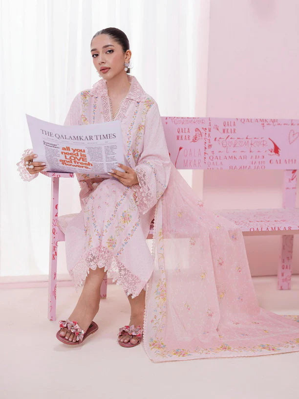 Qalamkar QPrints Embroidered Lawn Unstitched 3Pc Suit EM-07B EDEN