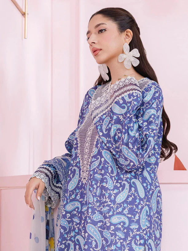 Qalamkar QPrints Embroidered Lawn Unstitched 3Pc Suit EM-10A RILEY