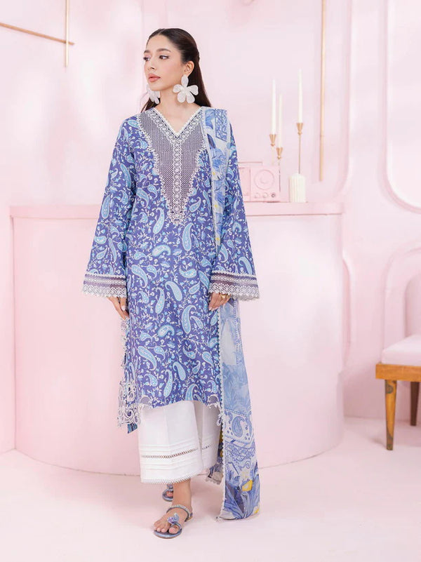 Qalamkar QPrints Embroidered Lawn Unstitched 3Pc Suit EM-10A RILEY