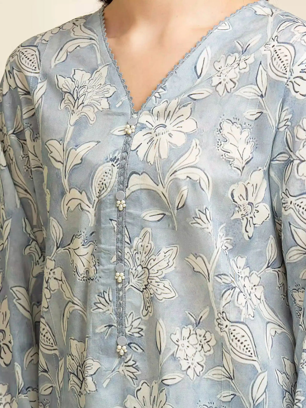 edenrobe Allure Lawn Unstitched Printed 3Pc Suit EWU5A1-35087