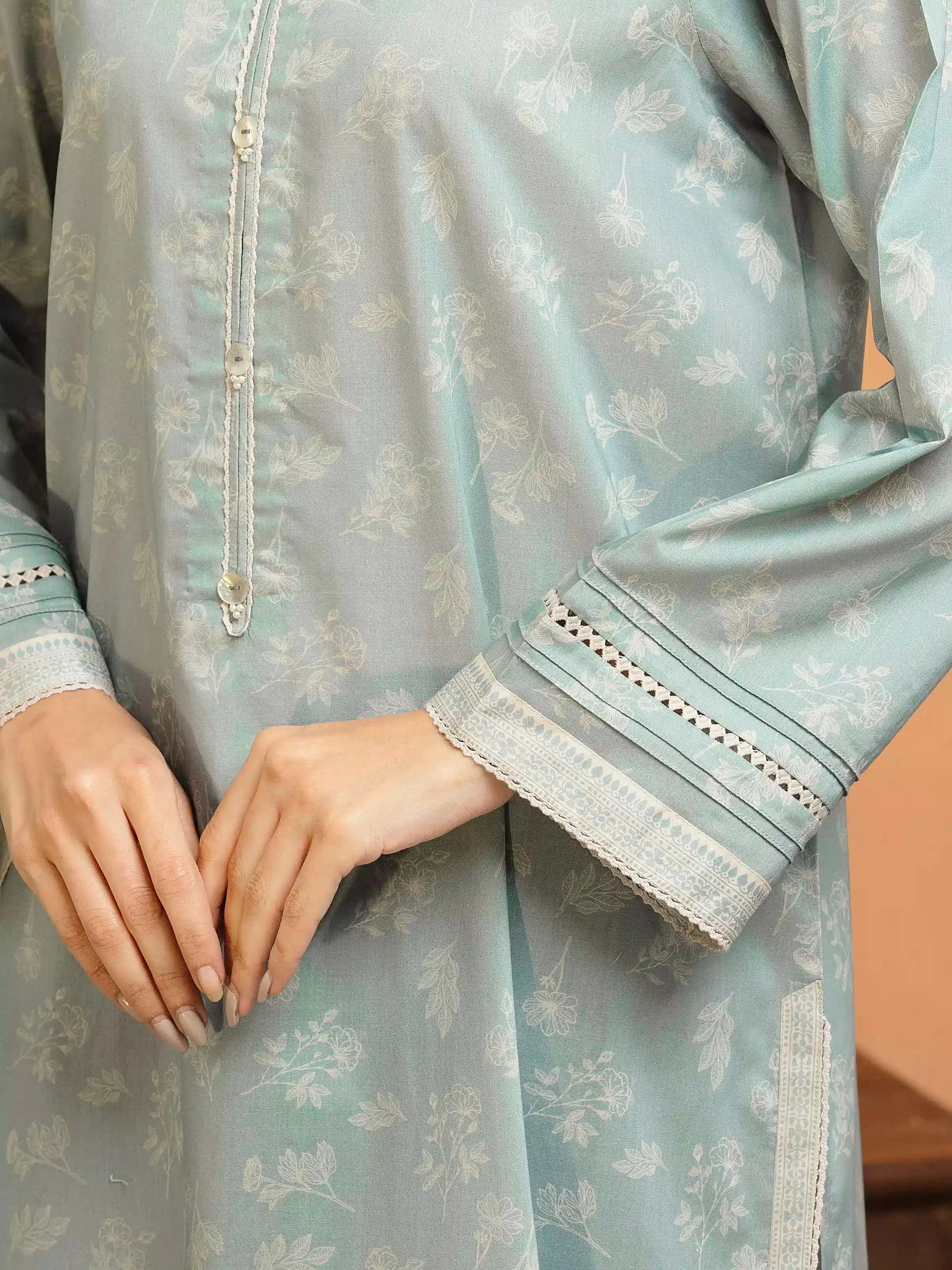 edenrobe Allure Lawn Unstitched Printed 3Pc Suit EWU5A1-35156