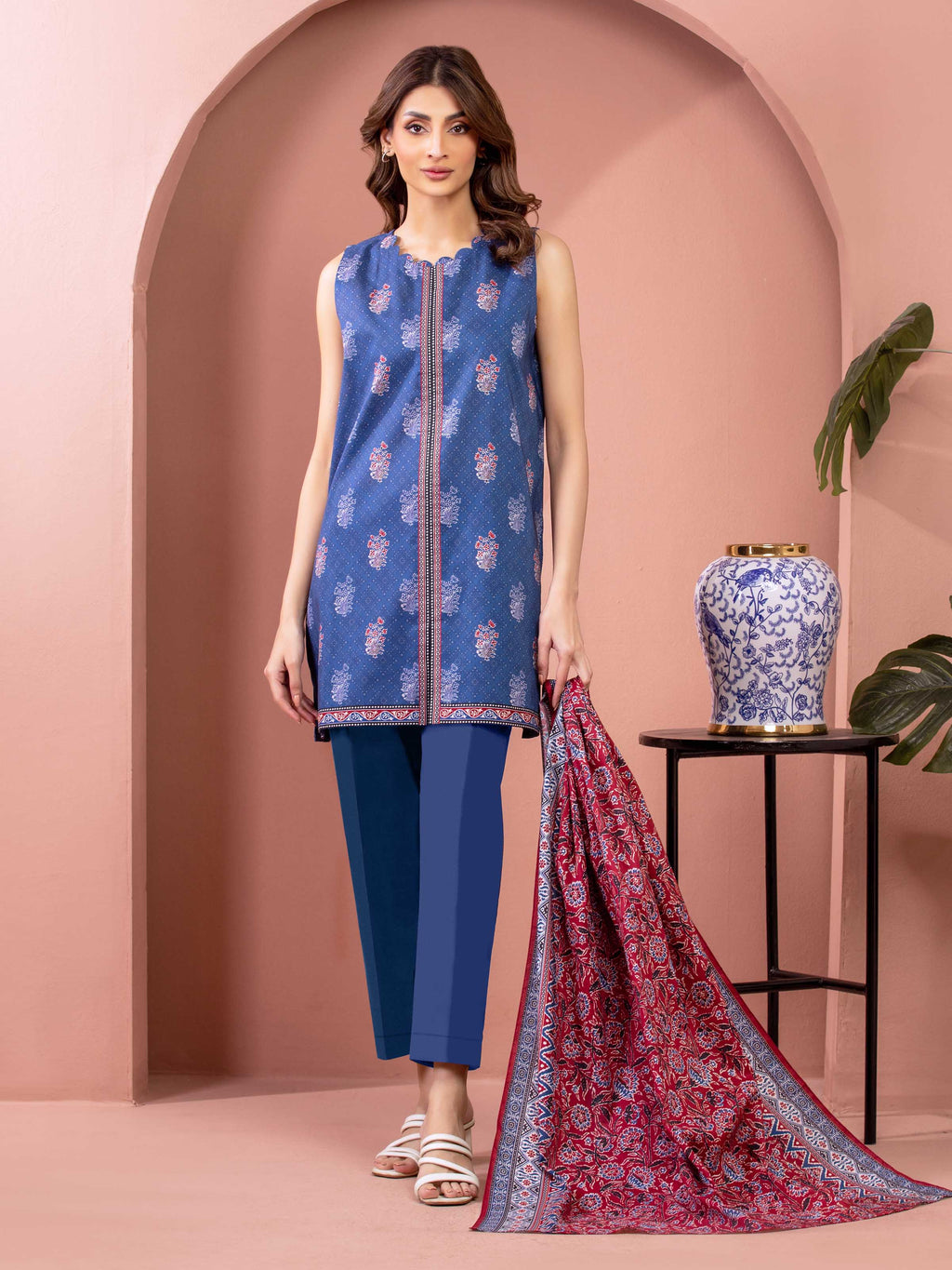 edenrobe Allure Lawn Unstitched Printed 3Pc Suit EWU5A1-35237