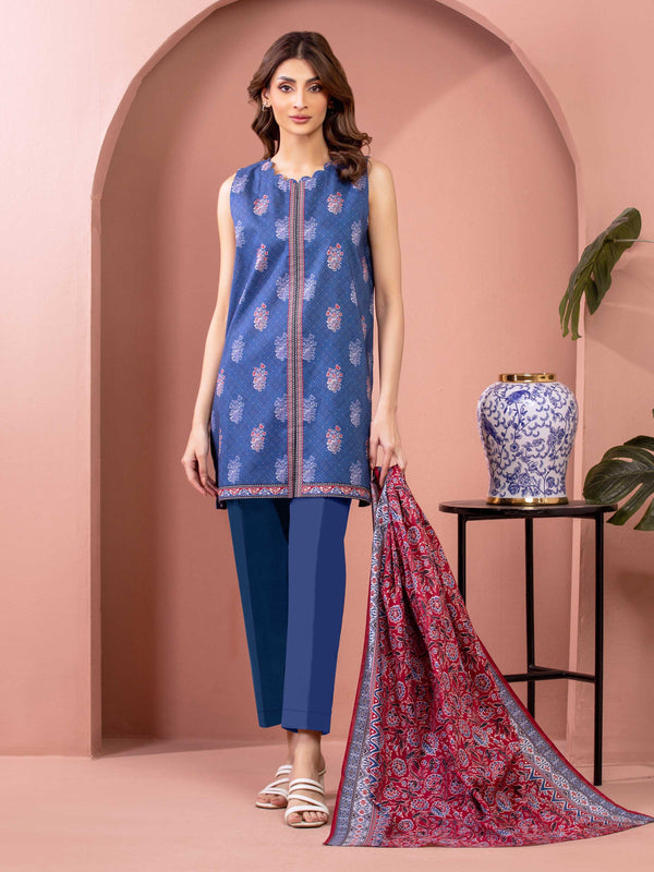 edenrobe Allure Lawn Unstitched Printed 3Pc Suit EWU5A1-35237