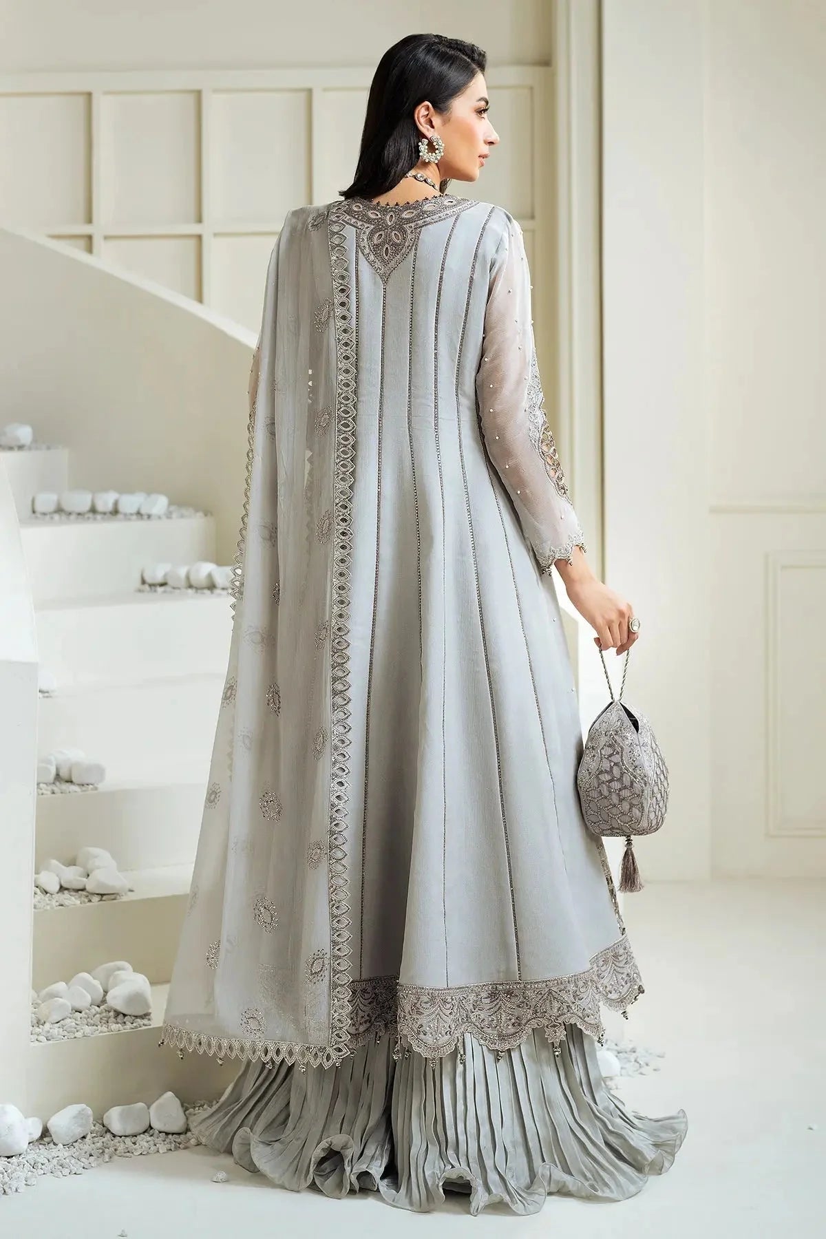 Alizeh Fashion Celine Embroidered Chiffon Unstitched 3Pc Suit AF-PS-8002-Luna
