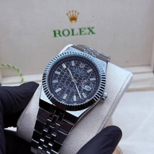 Rolex land Dweller silver with black dial