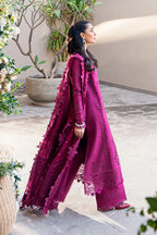 Qalamkar Sahil Embroidered Lawn Unstitched 3Pc Suit FK-11 VIOLET