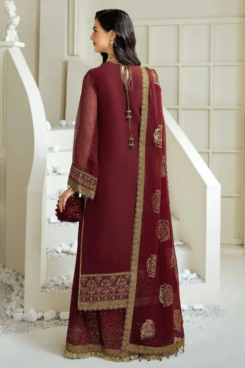 Alizeh Fashion Celine Embroidered Chiffon Unstitched 3Pc Suit AF-PS-8007-Gina