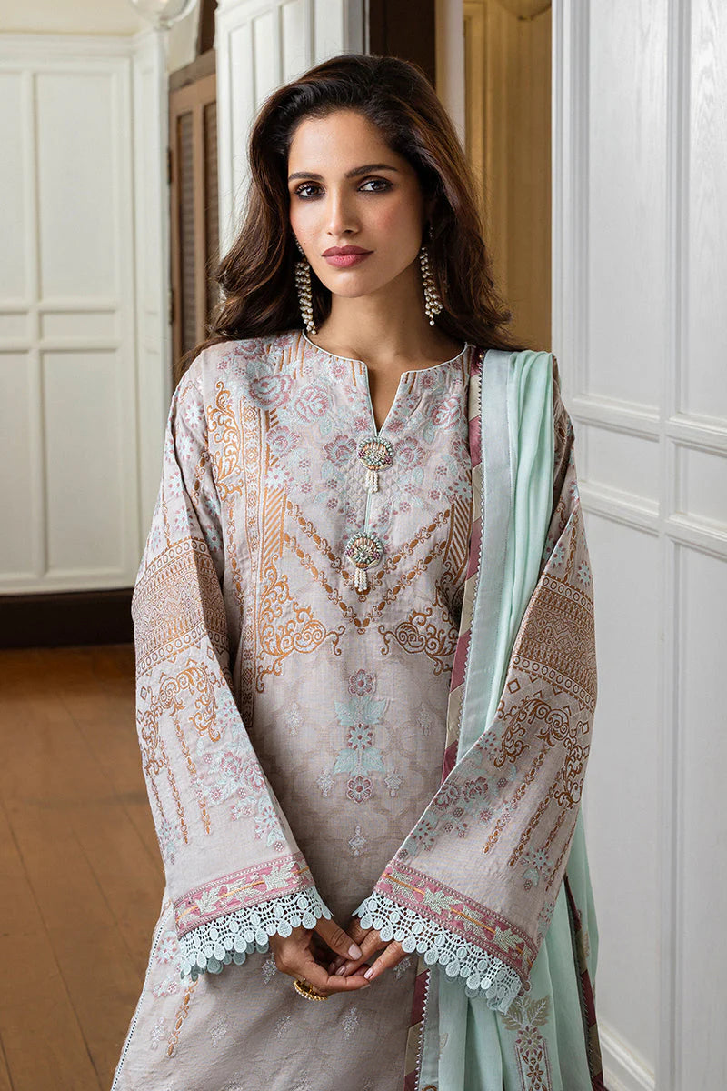 Mushq Seraph Jacquard Lawn Unstitched 3Pc Suit HLM25-02 Arsinoe