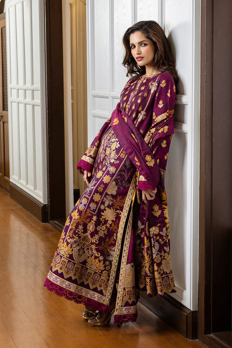 Mushq Seraph Jacquard Lawn Unstitched 3Pc Suit HLM25-04 Eleanor