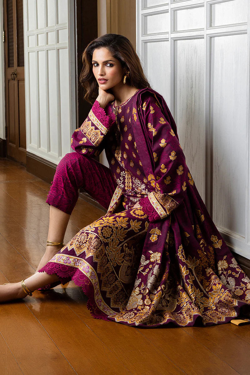 Mushq Seraph Jacquard Lawn Unstitched 3Pc Suit HLM25-04 Eleanor
