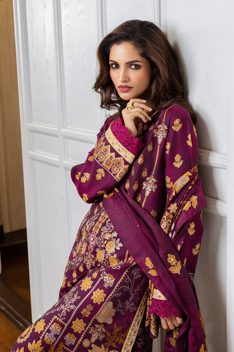 Mushq Seraph Jacquard Lawn Unstitched 3Pc Suit HLM25-04 Eleanor