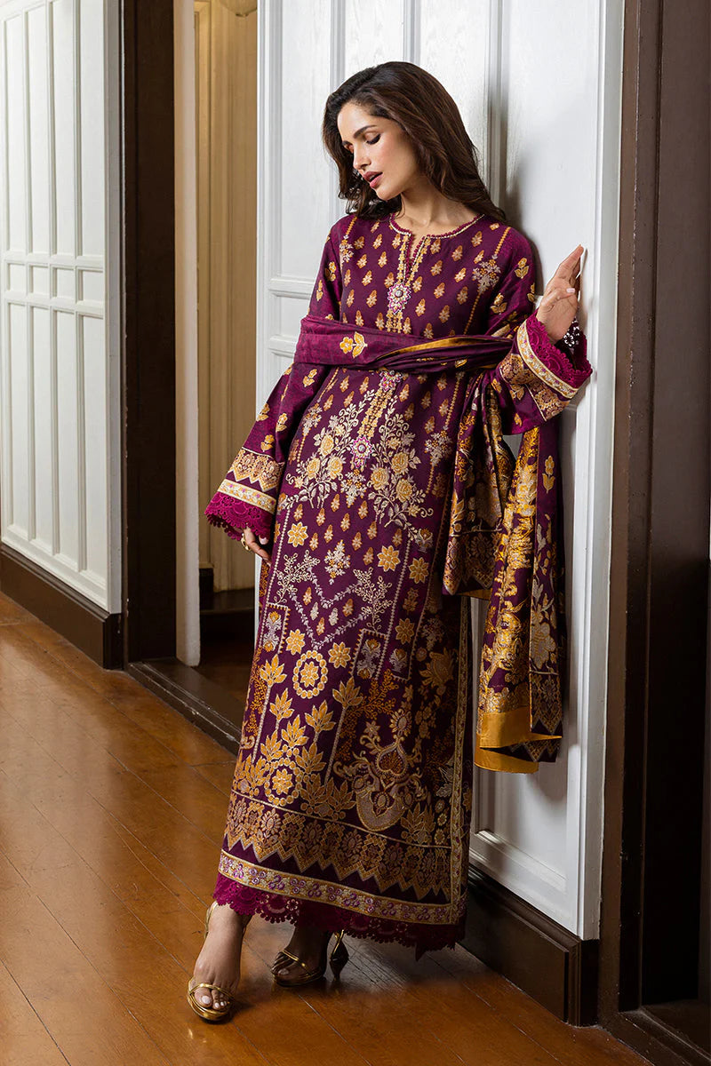 Mushq Seraph Jacquard Lawn Unstitched 3Pc Suit HLM25-04 Eleanor