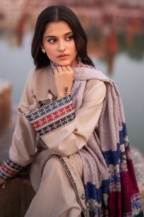 Delia by Jazmin Embroidered Khaddar Unstitched 3Pc Suit DW'24 D2