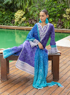 Zainab Chottani Tahra Embroidered Lawn Unstitched 3Pc Suit D-03 LISA