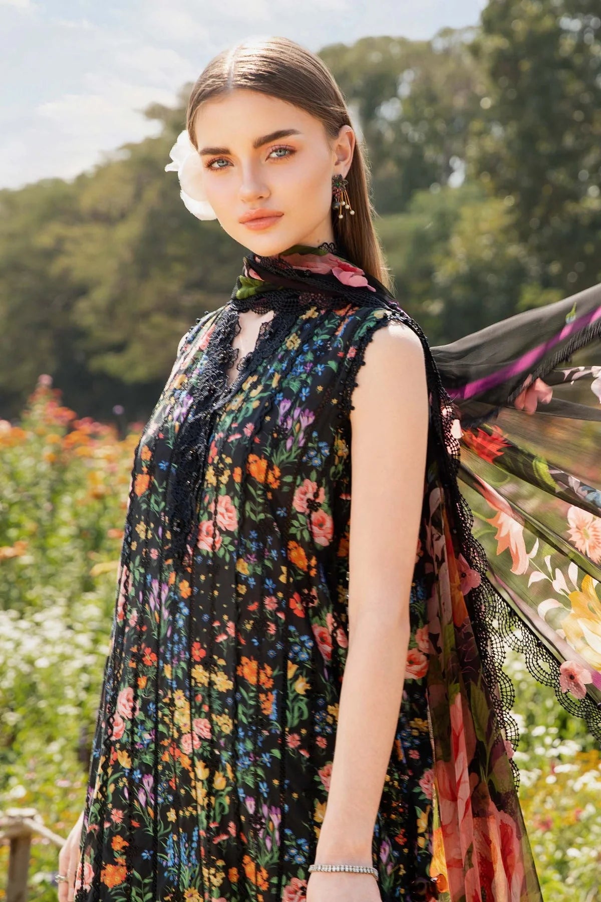 Maria.B MPrints Embroidered Lawn Unstitched 3Pc Suit MPT-2507-B