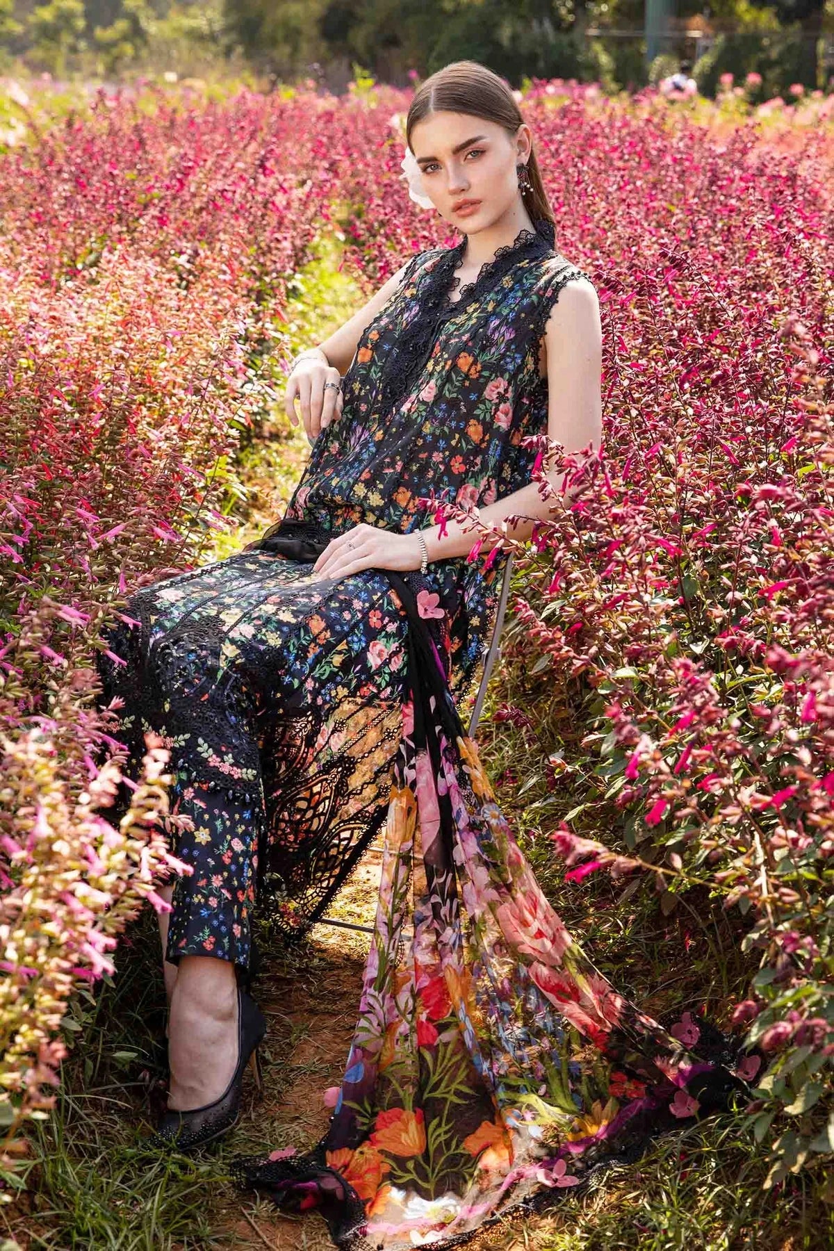 Maria.B MPrints Embroidered Lawn Unstitched 3Pc Suit MPT-2507-B