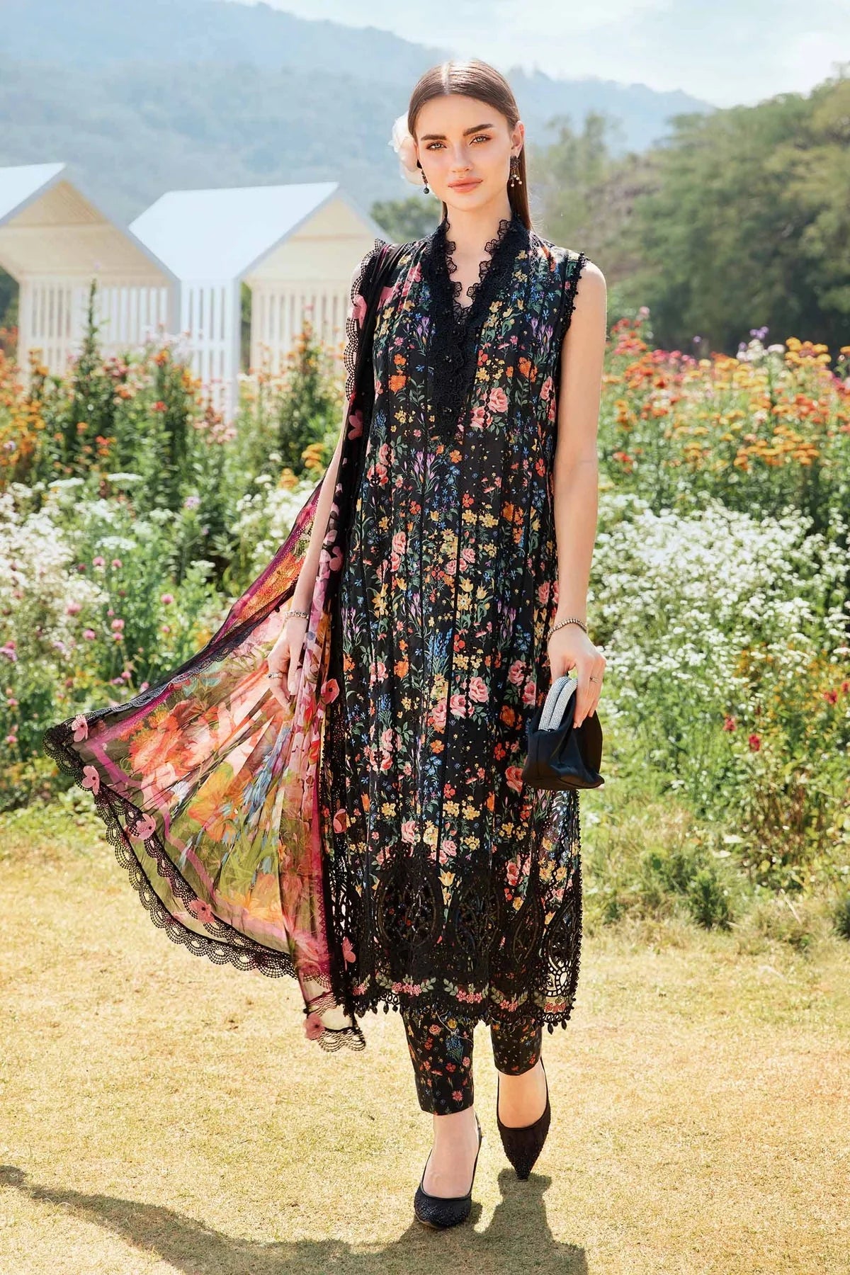 Maria.B MPrints Embroidered Lawn Unstitched 3Pc Suit MPT-2507-B