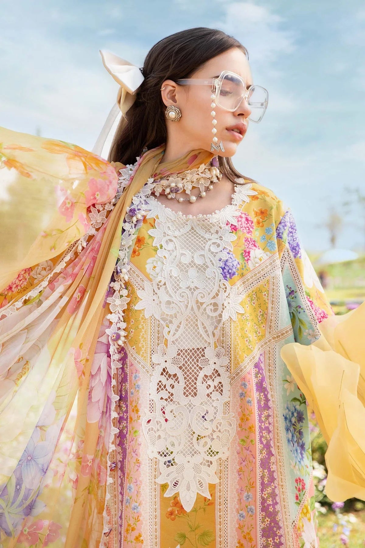 Maria.B MPrints Embroidered Lawn Unstitched 3Pc Suit MPT-2509-A