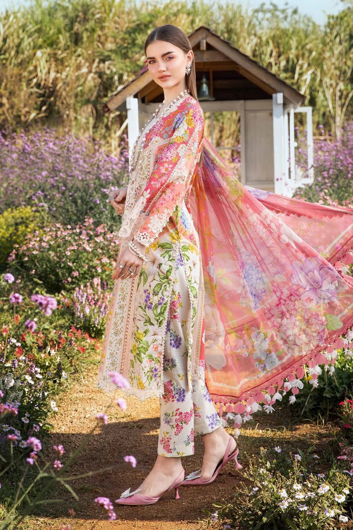 Maria.B MPrints Embroidered Lawn Unstitched 3Pc Suit MPT-2509-B