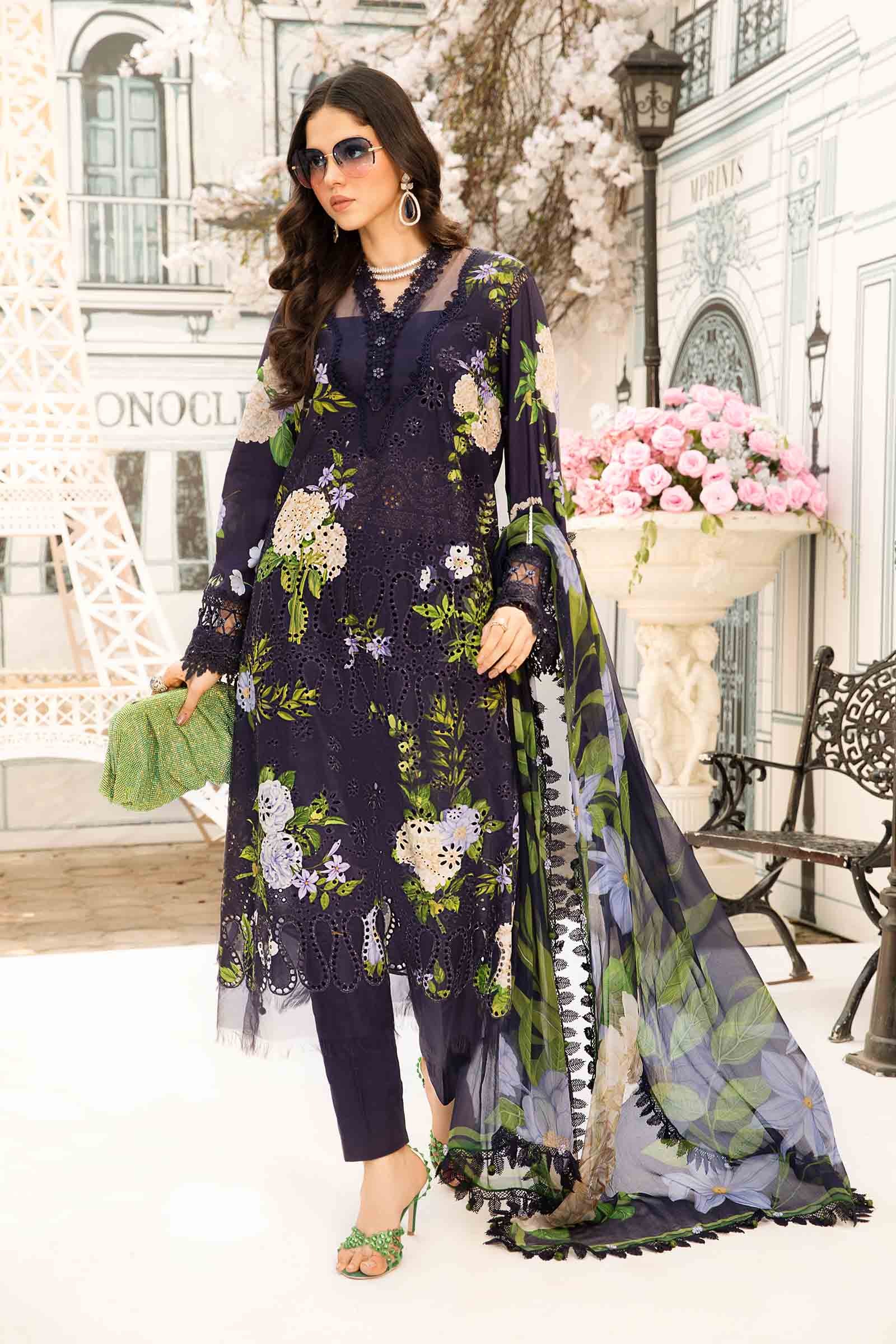 Maria.B MPrints Embroidered Lawn Unstitched 3Pc Suit MPT-2602-B