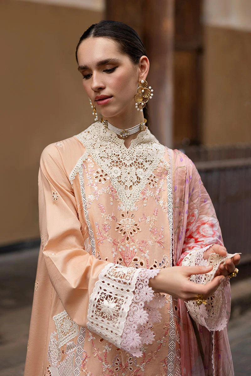 Mushq Manaram Embroidered Lawn Unstitched 3Pc Suit - Dreamlike Vibe