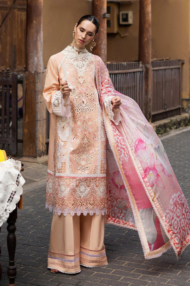 Mushq Manaram Embroidered Lawn Unstitched 3Pc Suit - Dreamlike Vibe