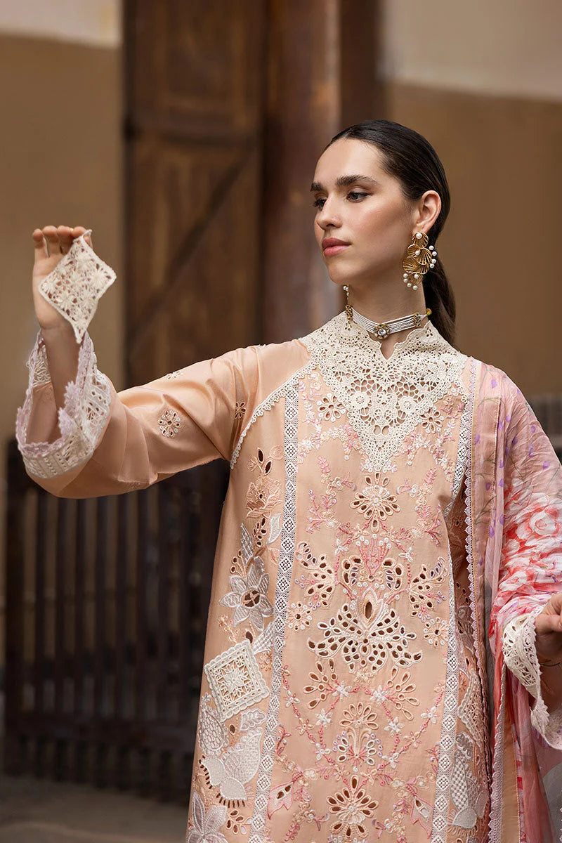 Mushq Manaram Embroidered Lawn Unstitched 3Pc Suit - Dreamlike Vibe
