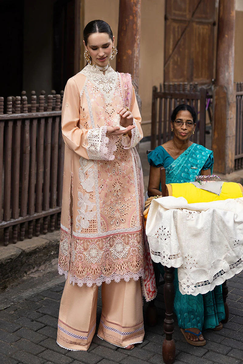 Mushq Manaram Embroidered Lawn Unstitched 3Pc Suit - Dreamlike Vibe