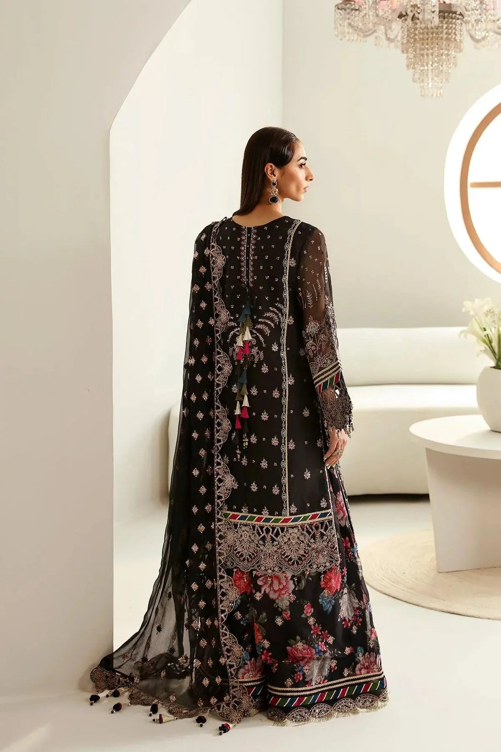 Alizeh Fashion La Ruhe Embroidered Chiffon Unstitched 3Pc Suit AF-CH-2176-Mona