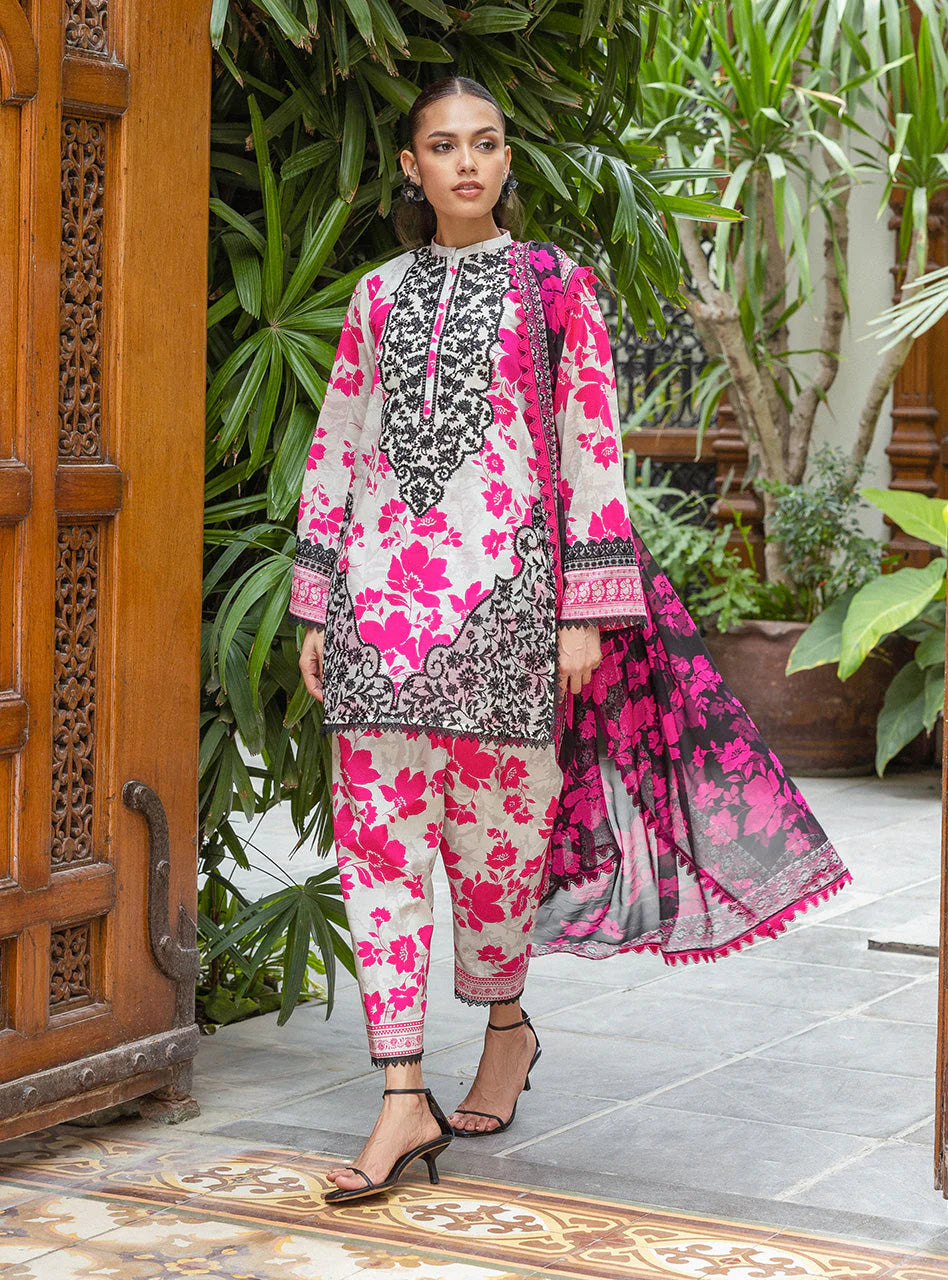 Zainab Chottani Tahra Embroidered Lawn Unstitched 3Pc Suit D-05 NYSA