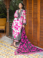 Zainab Chottani Tahra Embroidered Lawn Unstitched 3Pc Suit D-05 NYSA