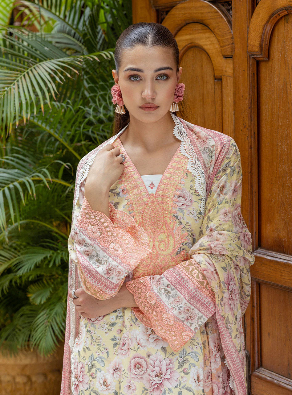 Zainab Chottani Tahra Embroidered Lawn Unstitched 3Pc Suit D-06 PERNIA