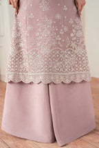 Farasha Essence Embroidered Chiffon Unstitched 3Pc Suit - Powder Bloom