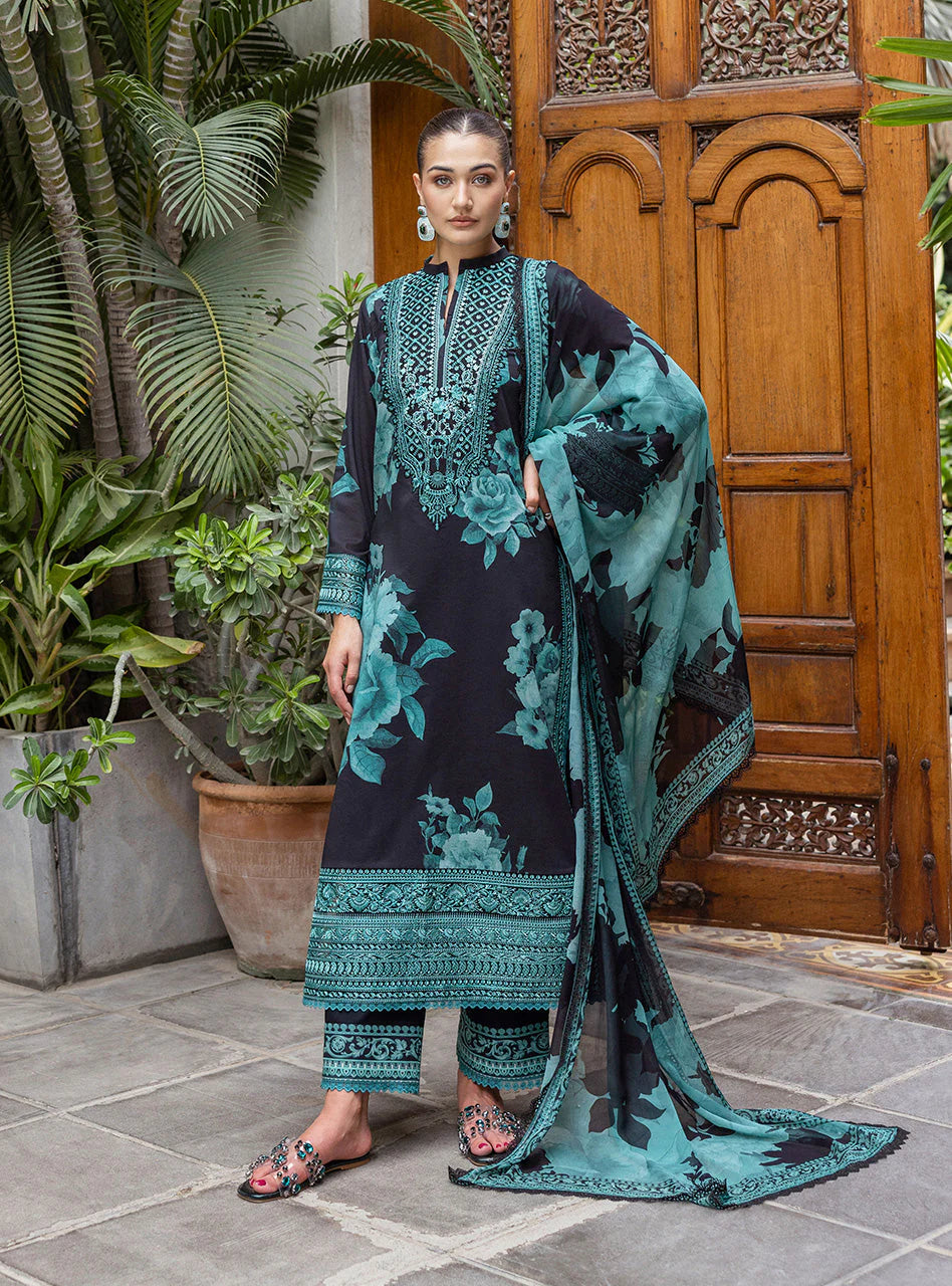 Zainab Chottani Tahra Embroidered Lawn Unstitched 3Pc Suit D-10 RAYA