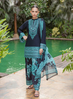 Zainab Chottani Tahra Embroidered Lawn Unstitched 3Pc Suit D-10 RAYA