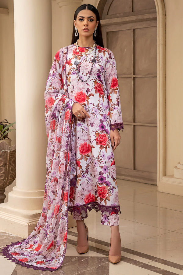 Zarif Printed Georgette Silk Unstitched 3 Piece Suit ZPR-03 CELINA
