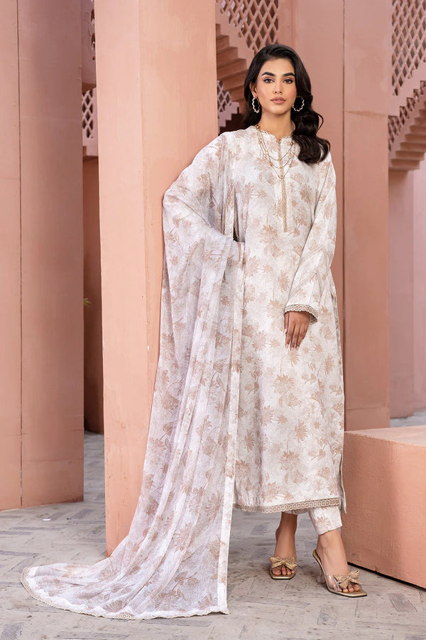 Zarif Co-Ords Unstitched Printed Poly Cambric 3Pc Suit ZCP 02 MILLIE