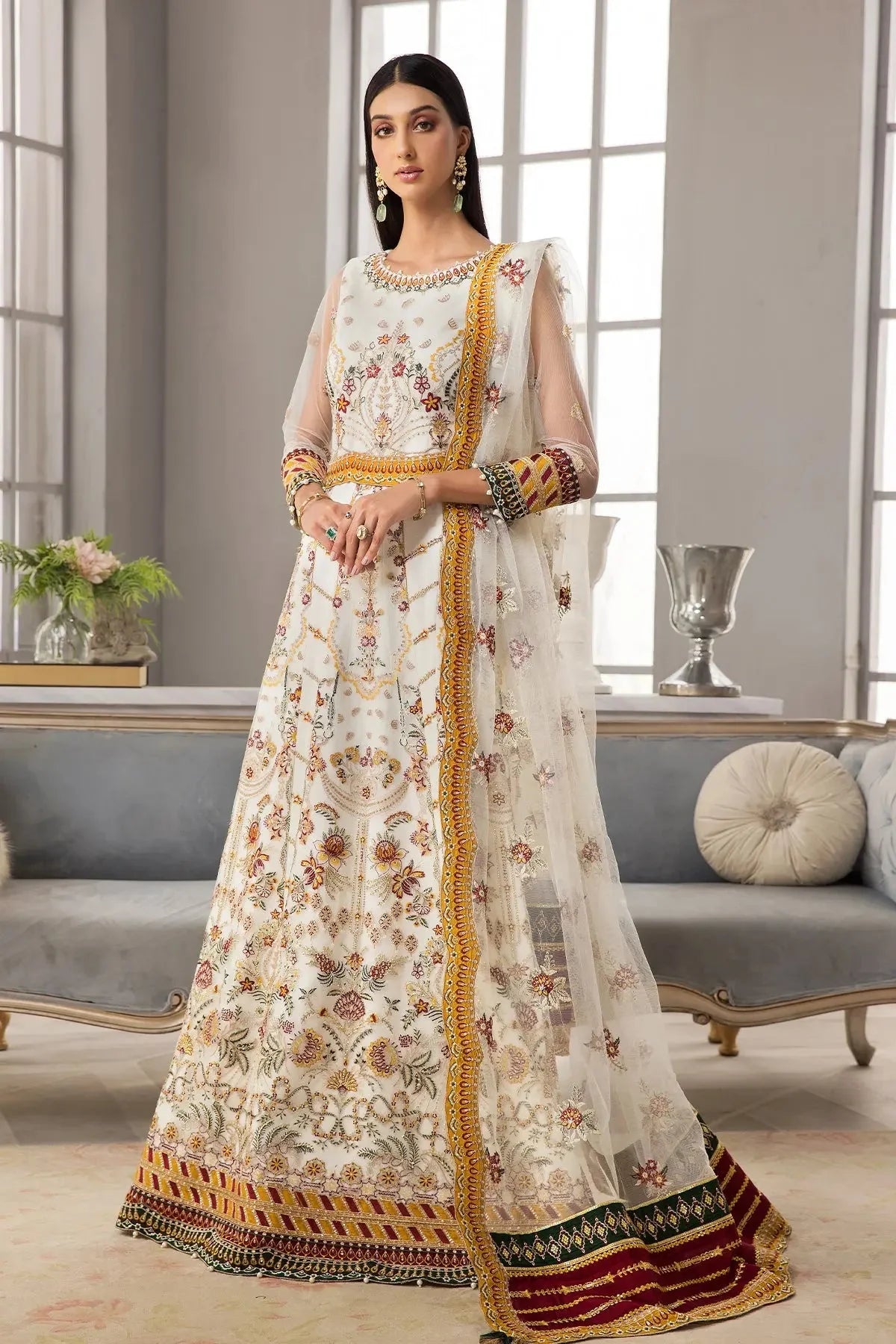 Alizeh Fashion Vasl-e-Meeras Unstitched Formal 3Pc Suit - 04 Sawera