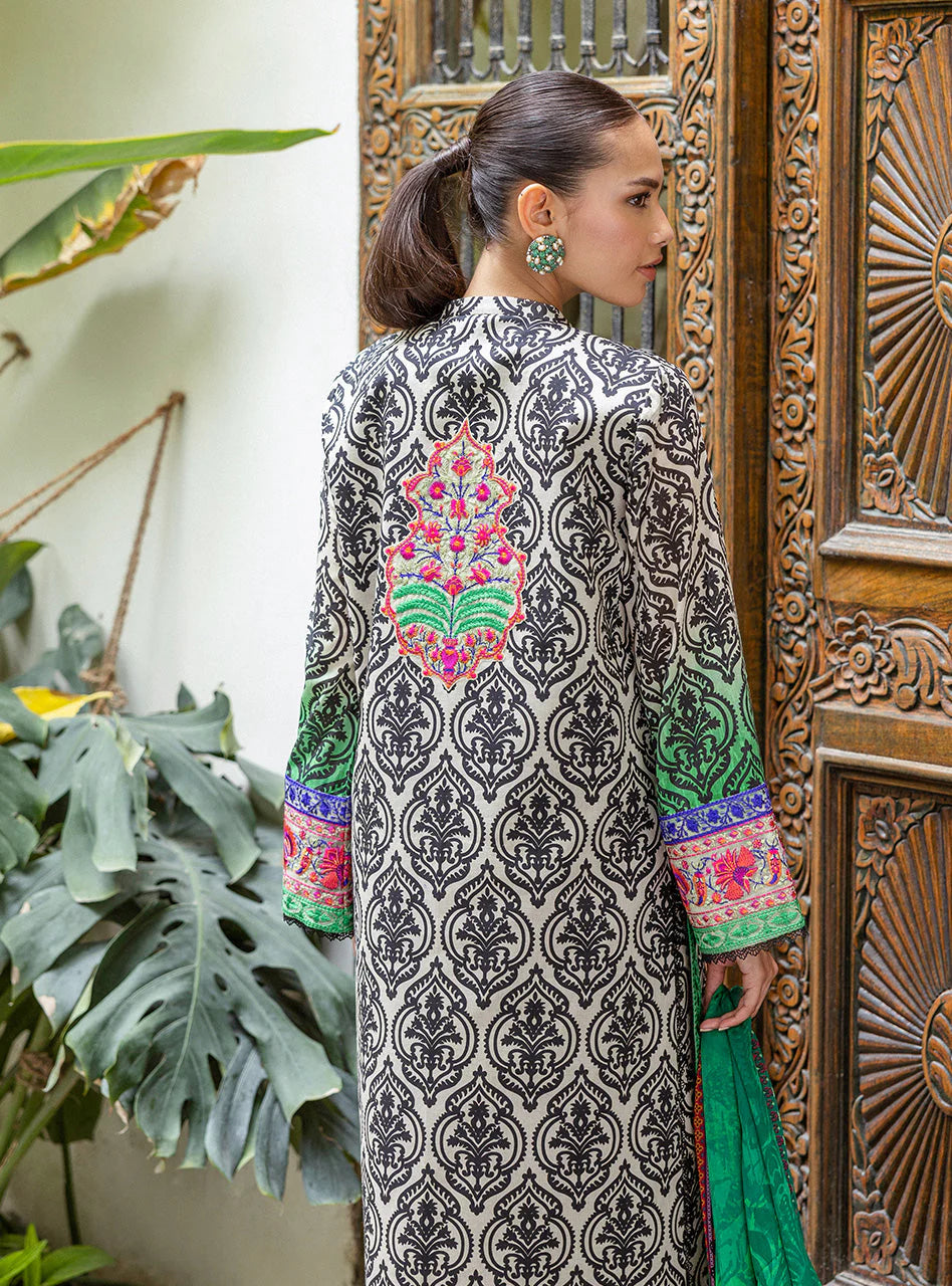 Zainab Chottani Tahra Embroidered Lawn Unstitched 3Pc Suit D-07 TIA