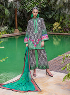 Zainab Chottani Tahra Embroidered Lawn Unstitched 3Pc Suit D-07 TIA