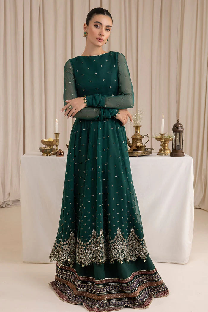 Jazmin Wedding Formal Embroidered Chiffon Unstitched 3Pc Suit UC-3016
