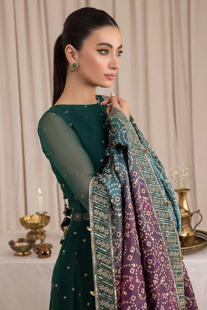 Jazmin Wedding Formal Embroidered Chiffon Unstitched 3Pc Suit UC-3016