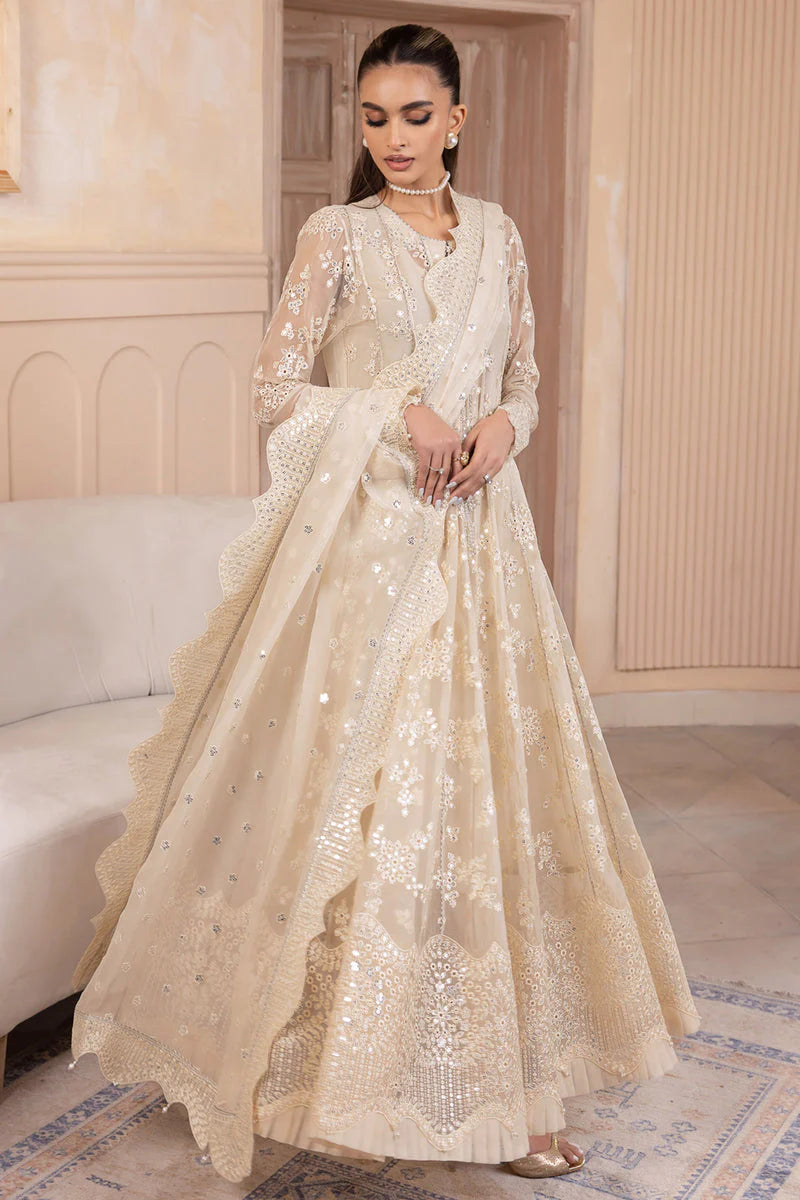 Jazmin Wedding Formal Embroidered Chiffon Unstitched 3Pc Suit UC-3044